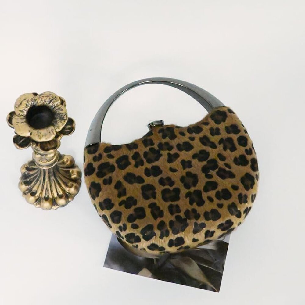 Versatile Leopard Print Evening Bag - Top Handle … - image 6